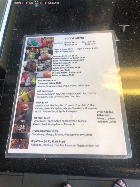 scoop lv menu